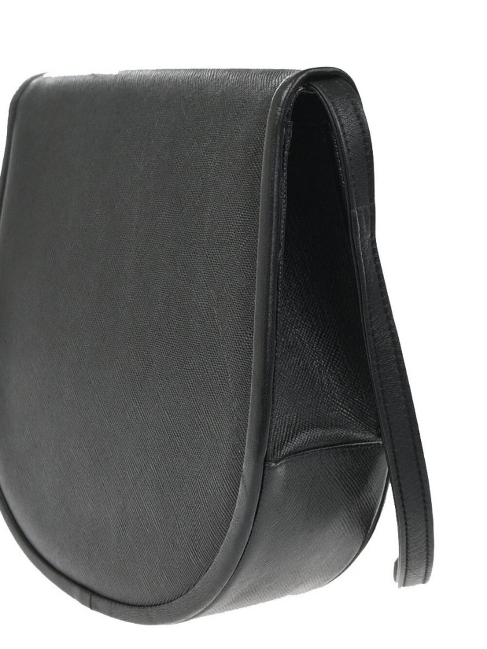 YVES SAINT LAURENT Logo Mini Crossbody Shoulder Bag Leather Black GHW 32YH926 - Picture 4 of 14